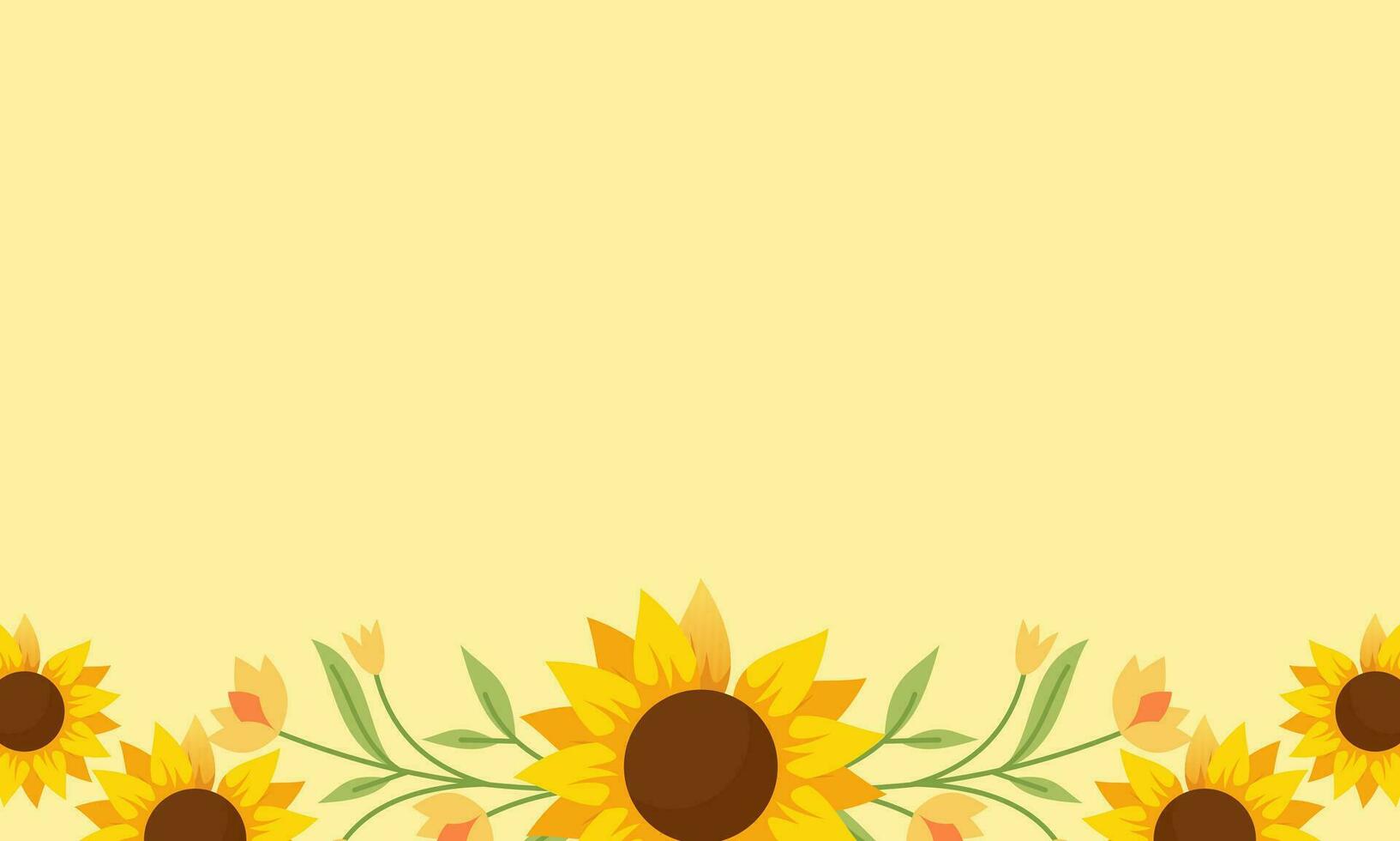 acuarela girasol frontera antecedentes vector