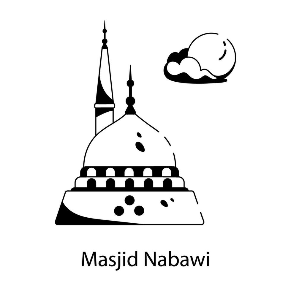 Trendy Masjid Nabawi vector