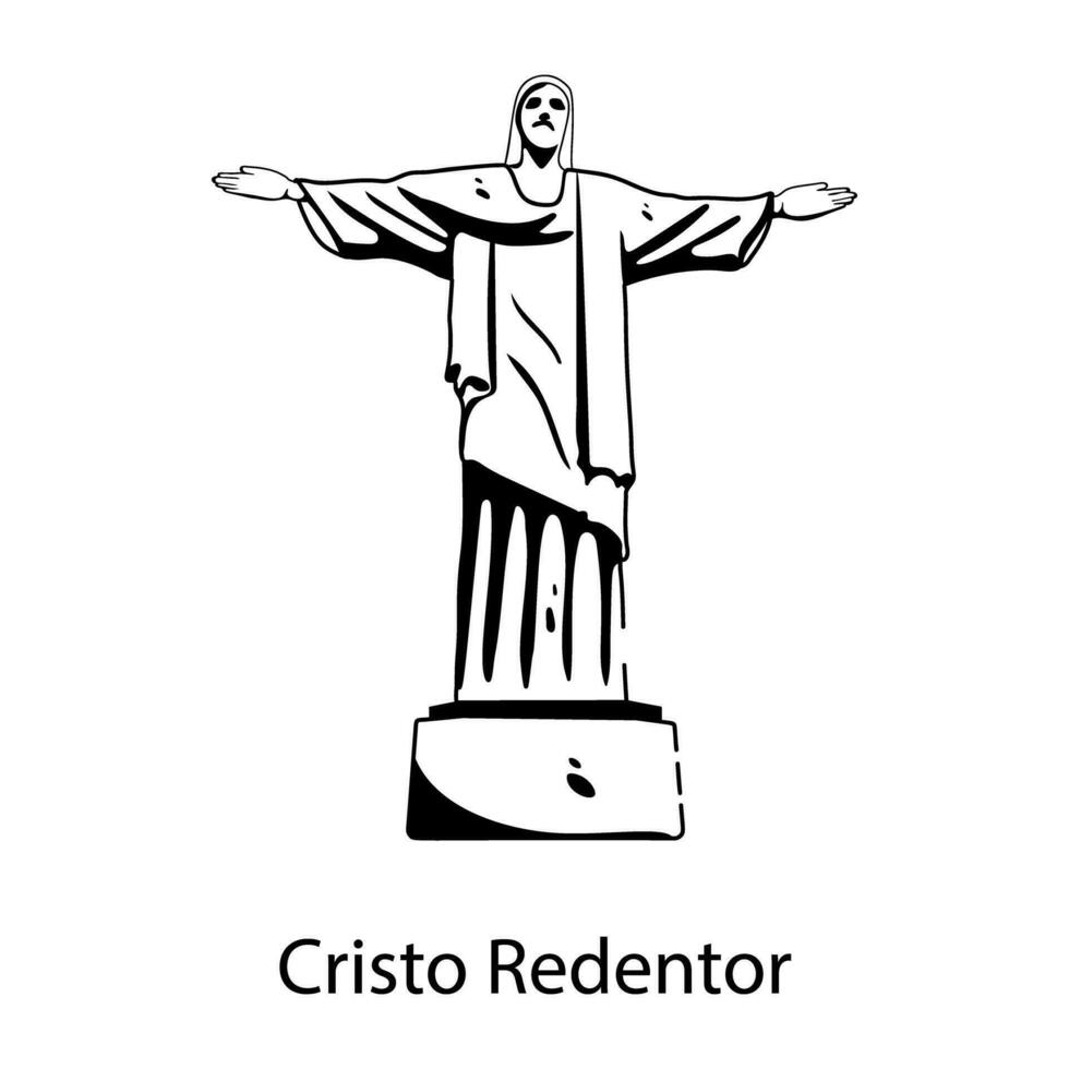 Trendy Cristo Redentor vector
