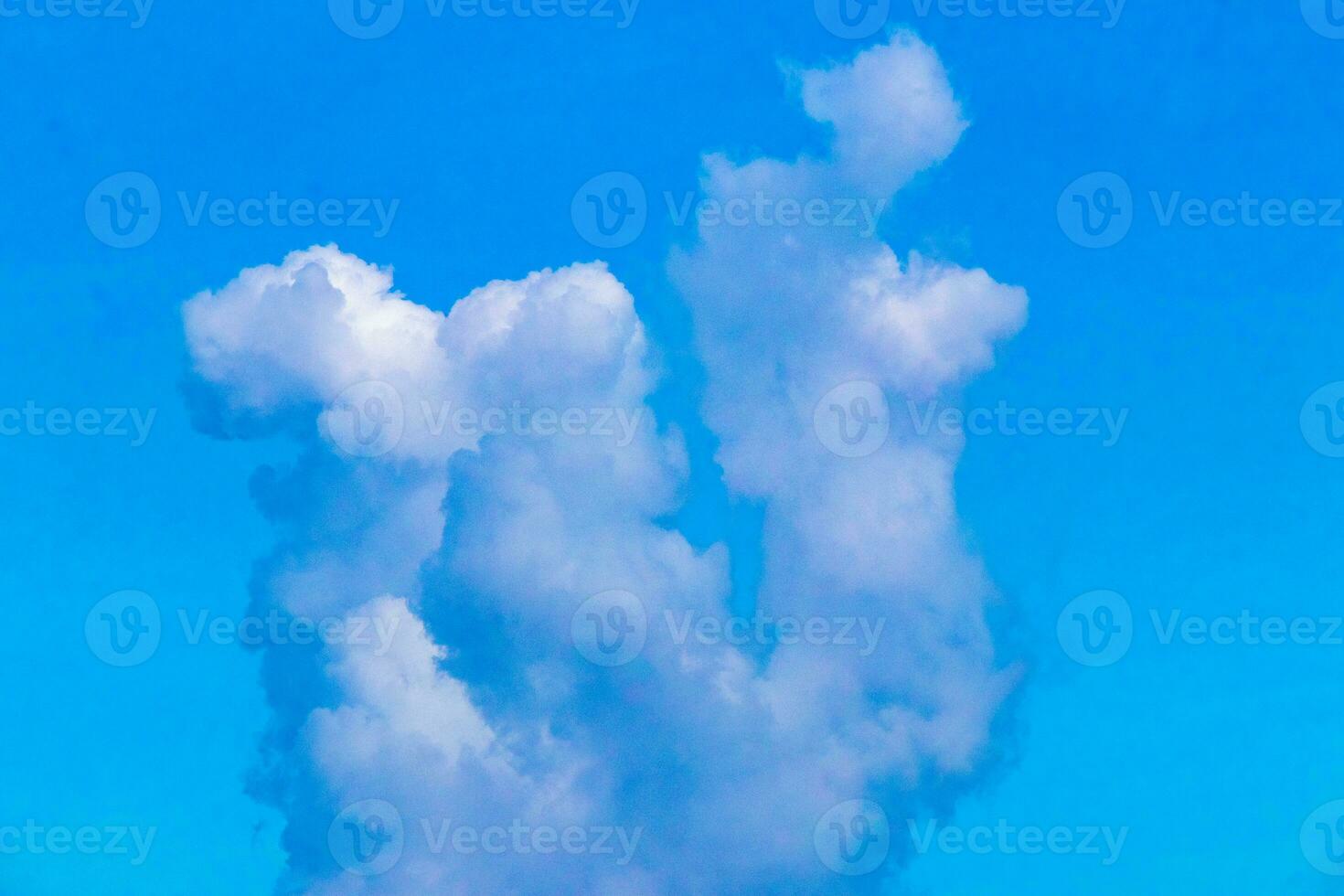 Explosive cloud formation cumulus clouds in the sky in Mexico. photo