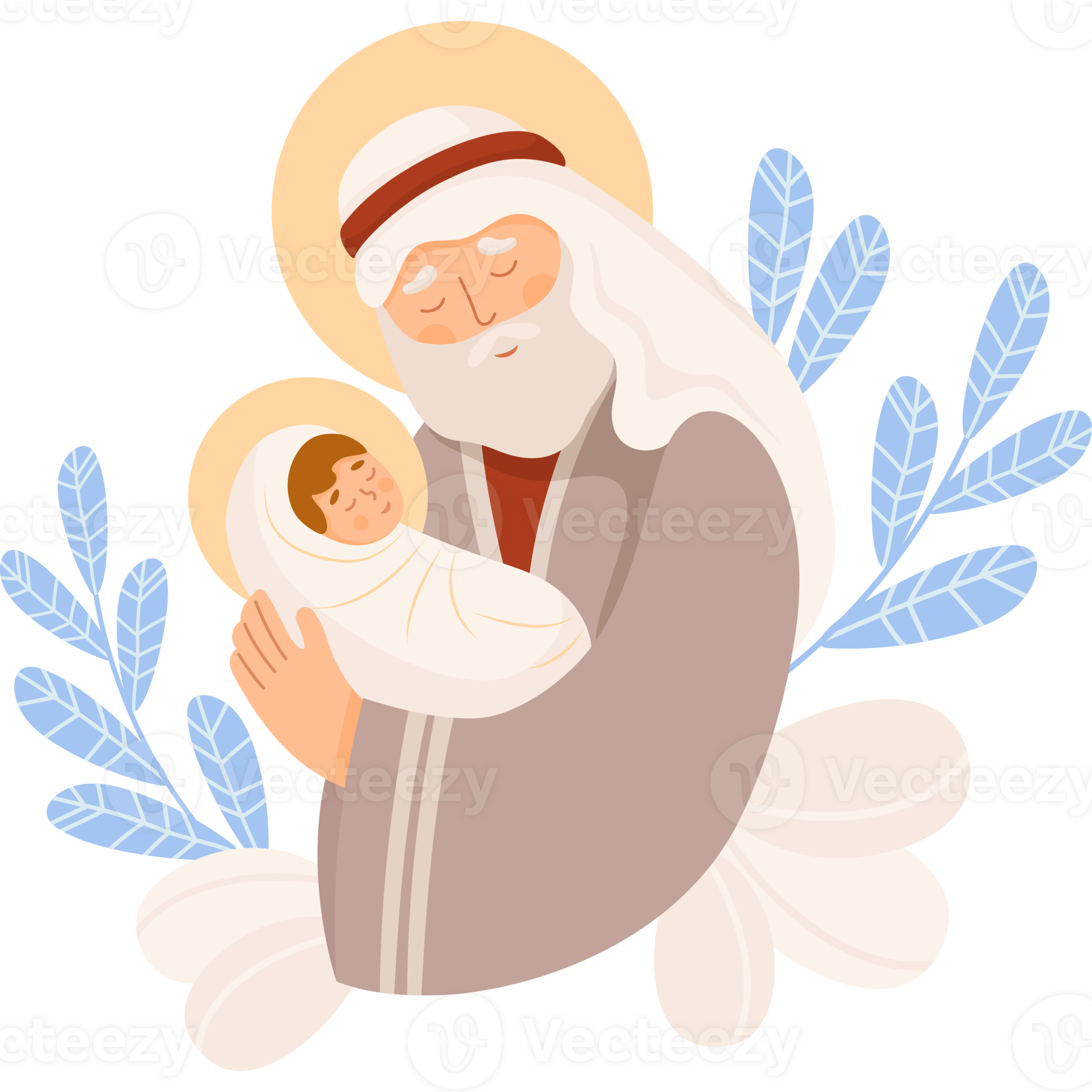 Joseph with baby Jesus Christ 29844706 PNG