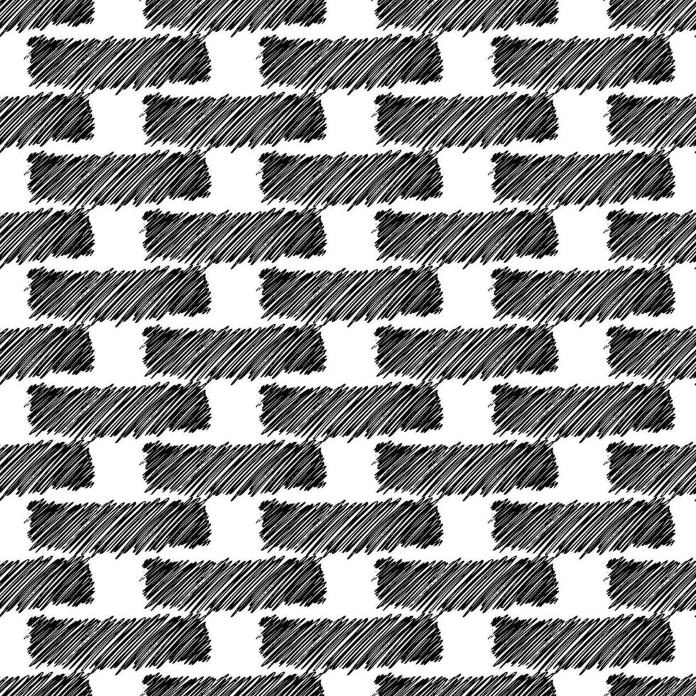 Seamless pattern with black pencil brushstrokes vector