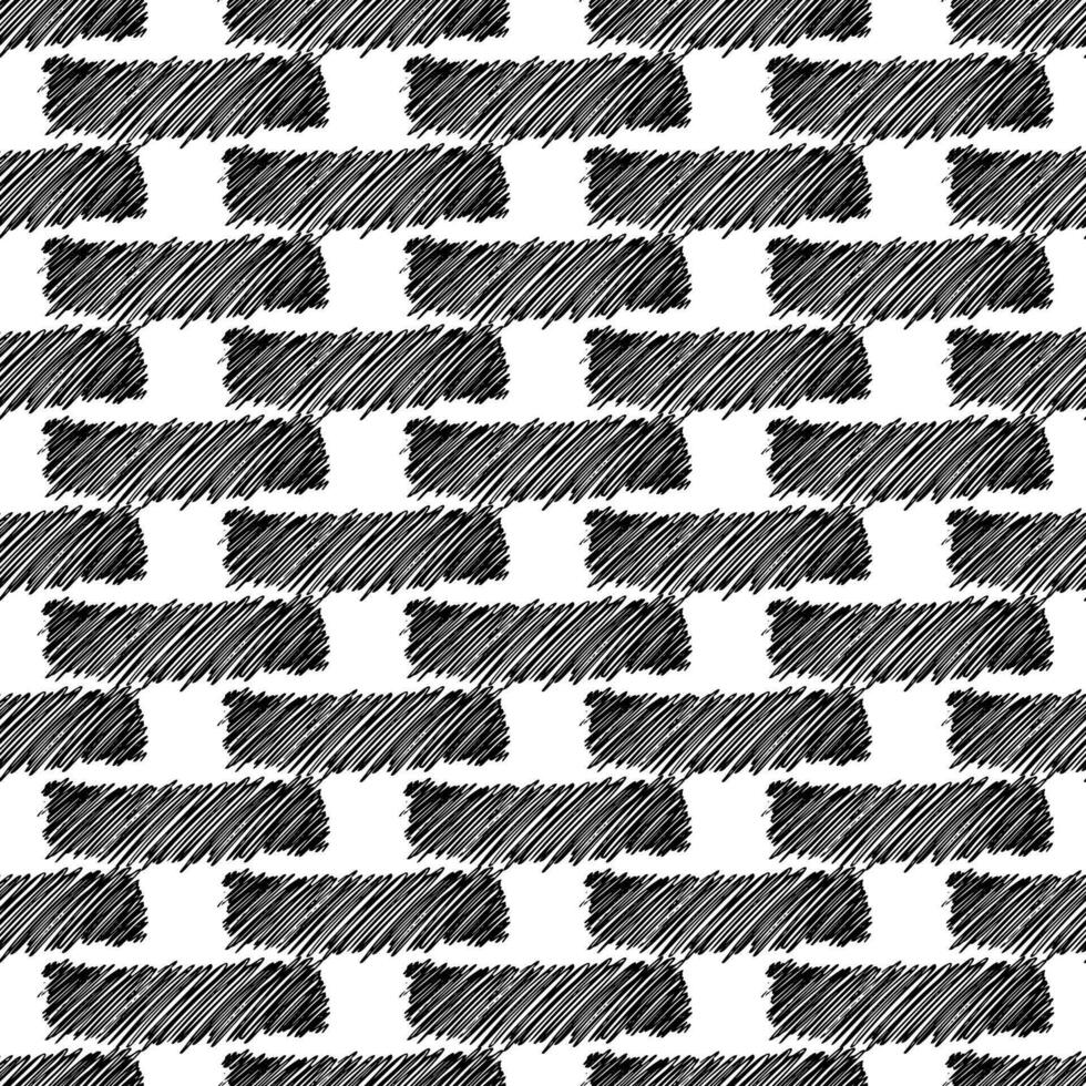 Seamless pattern with black pencil brushstrokes vector