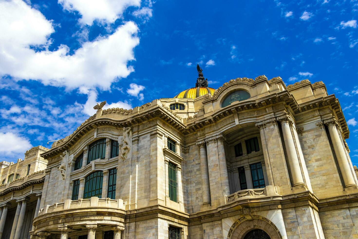 Mexico City Mexico 2021 Amazing palace of fine arts architectural masterpiece in Mexico City. photo