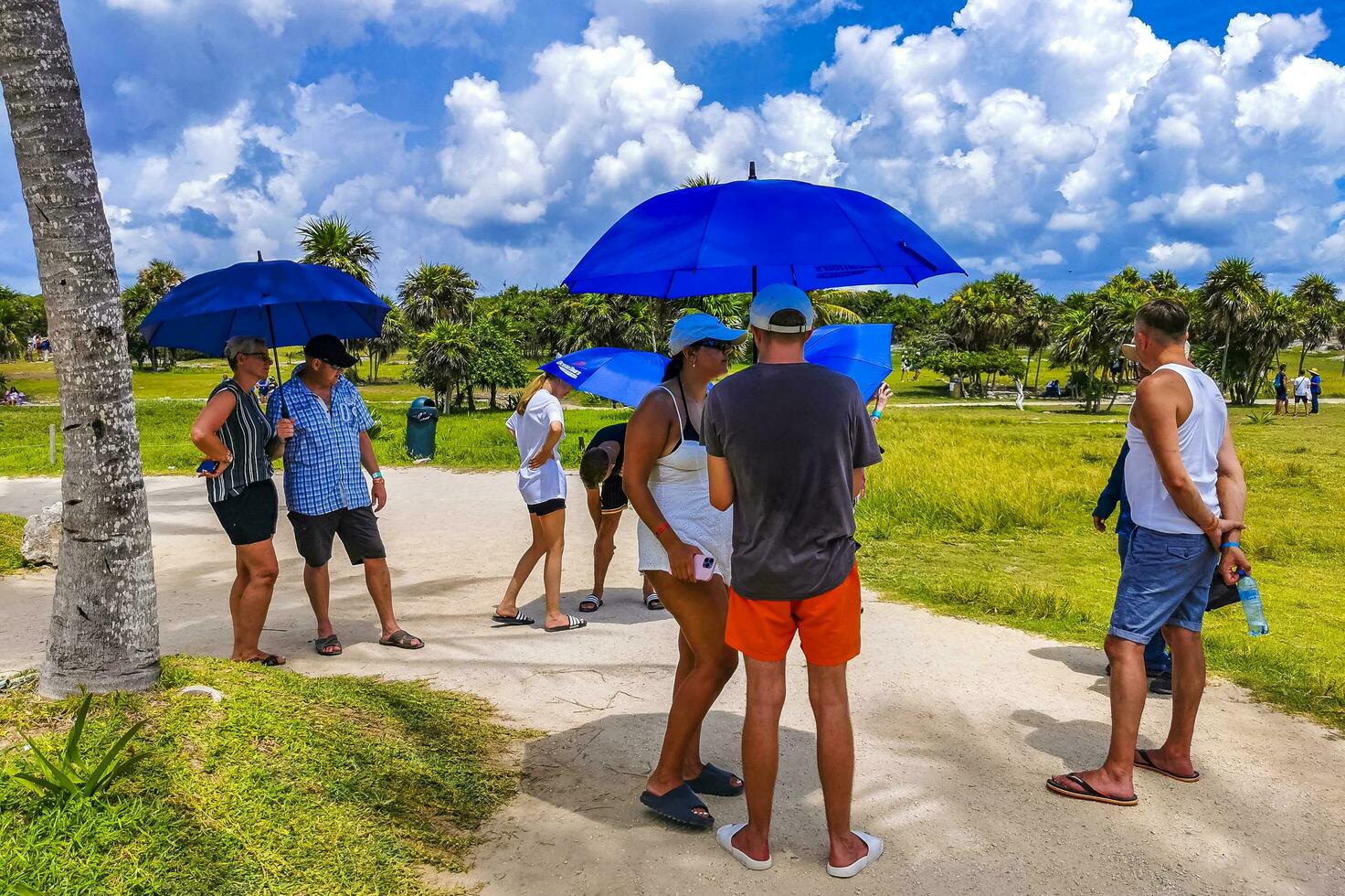 Tulum Quintana Roo Mexico 2023 Ancient Tulum ruins Mayan site temple pyramids artifacts landscape Mexico. photo