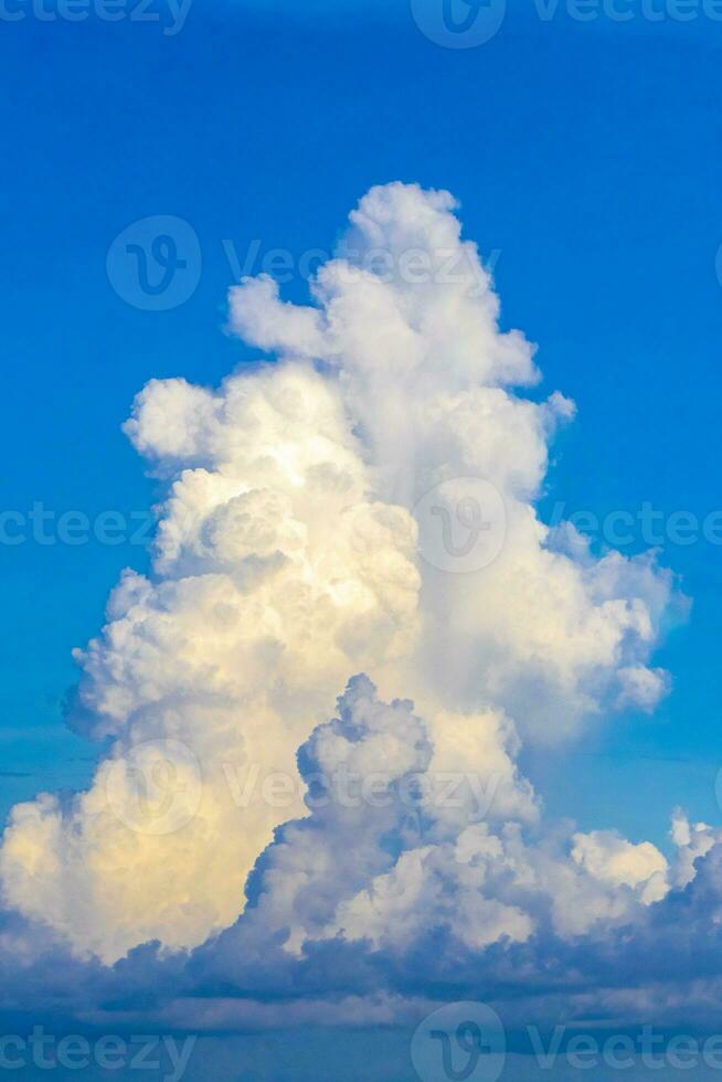 Explosive cloud formation cumulus clouds in the sky in Mexico. photo