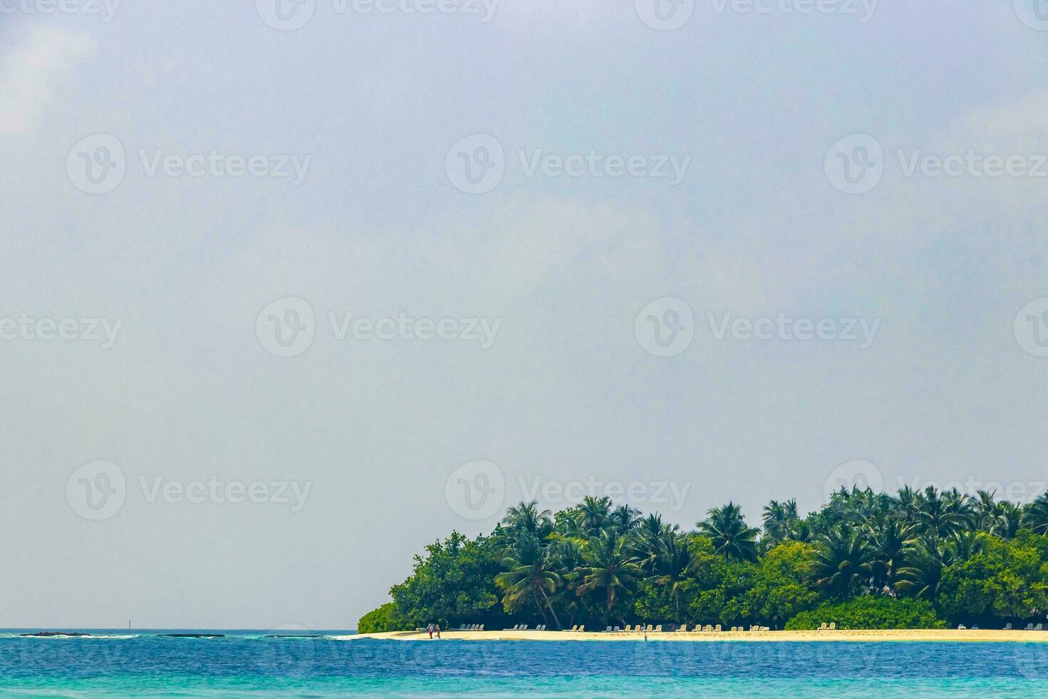 Kuramathi Maldives tropical paradise island view from Rasdhoo Maldives. photo