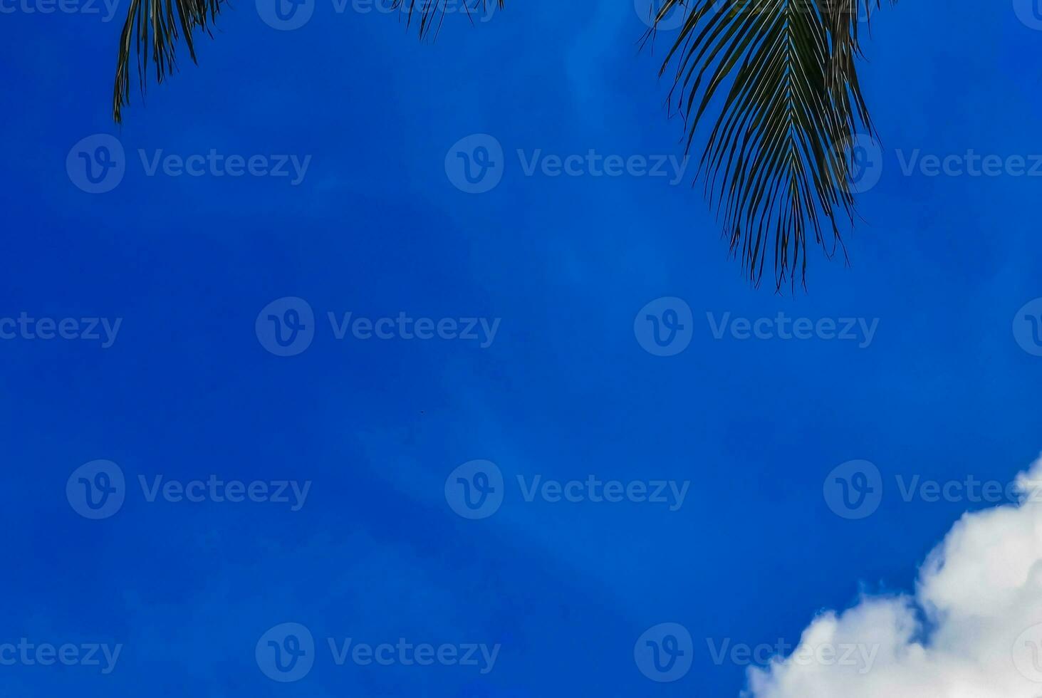 Blue sky with beautiful clouds on sunny day in Mexico. photo