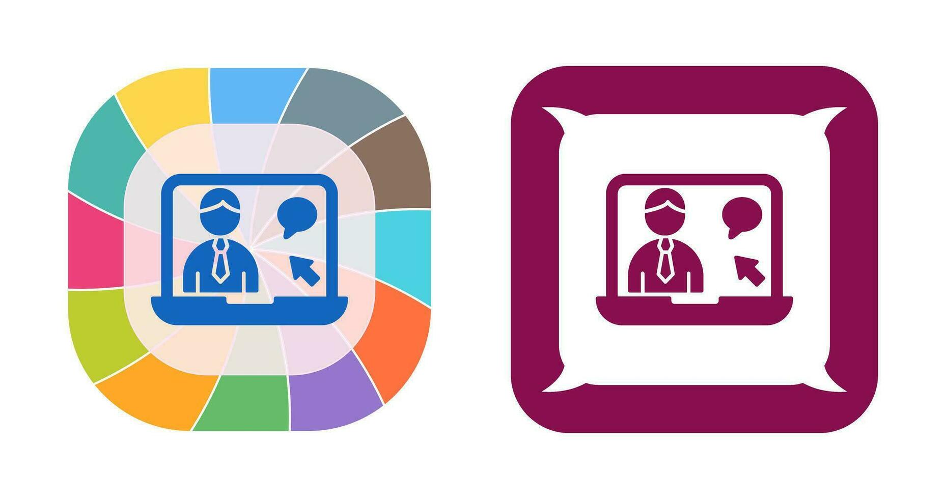 Online Interview Vector Icon