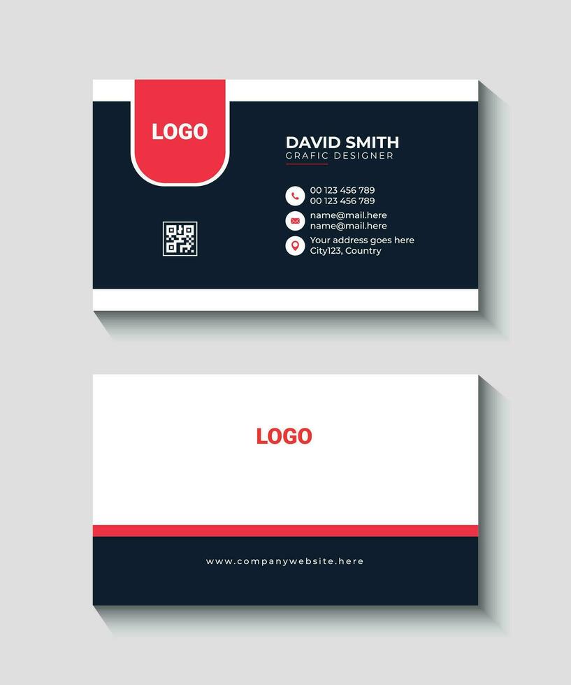 business card modern design vector