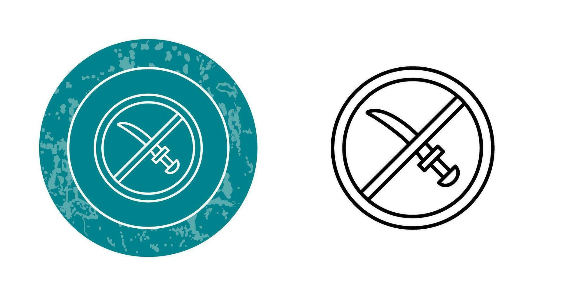 No Weapons Vector Icon