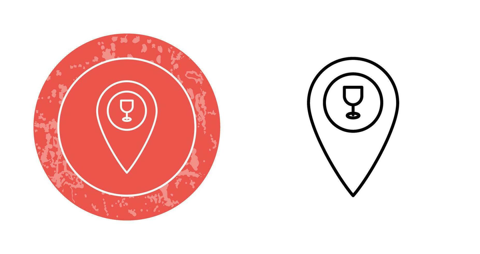 Unique Bar Location Vector Icon