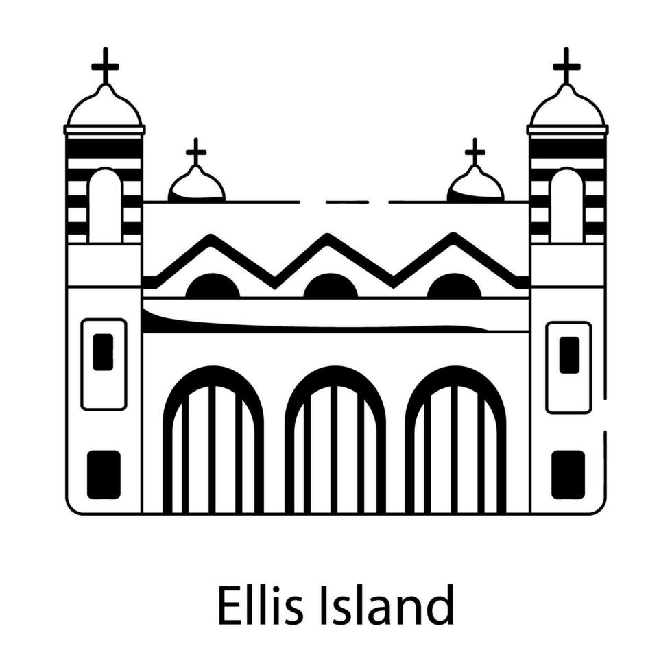 isla de ellis de moda vector