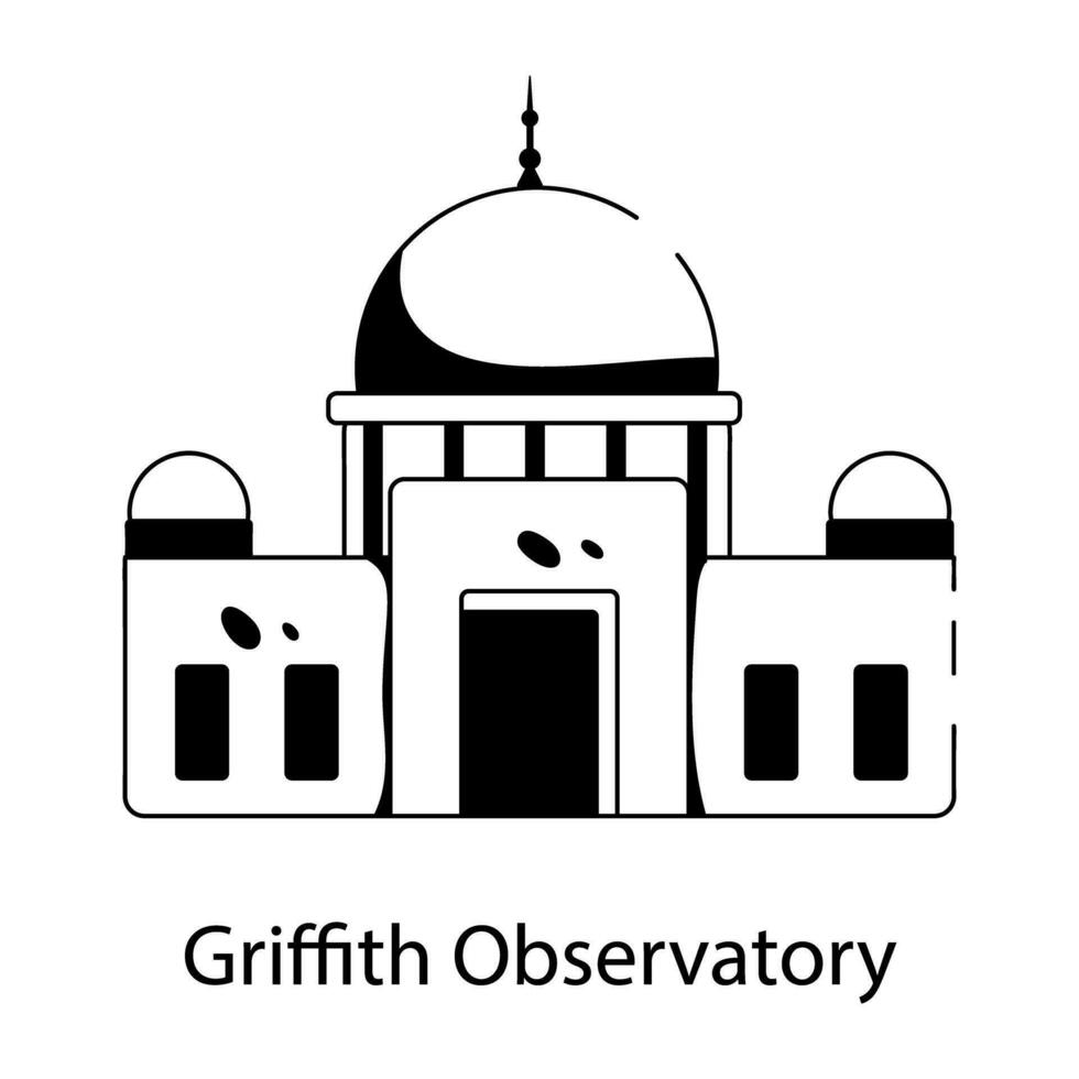 Trendy Griffith Observatory vector