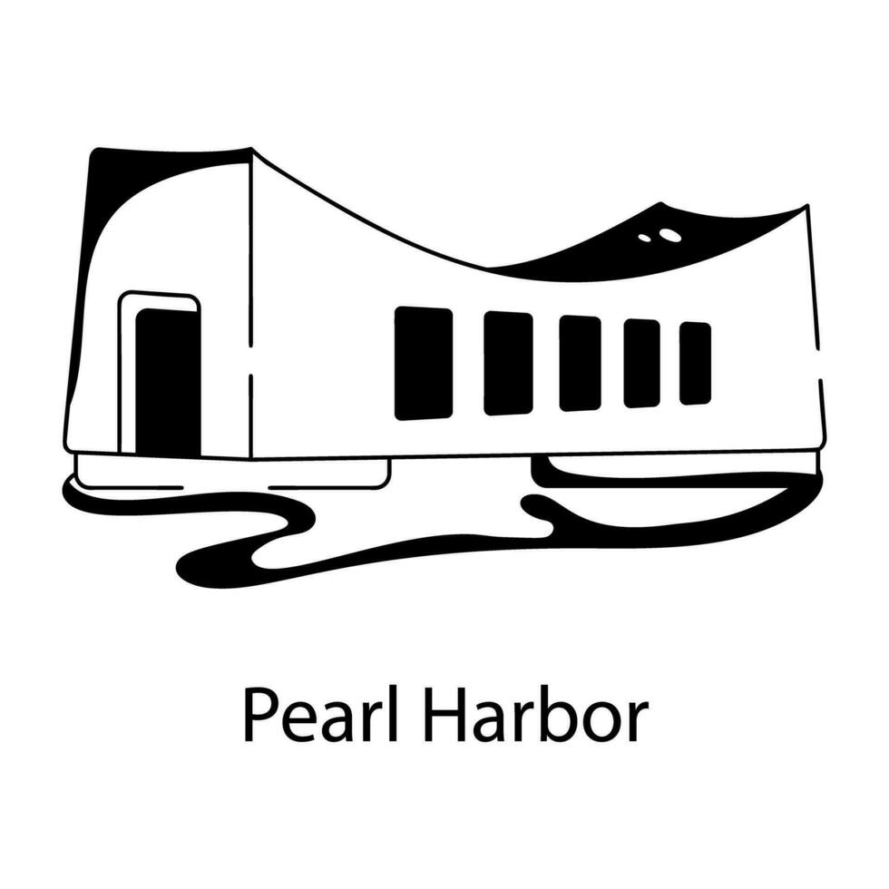 Trendy Pearl Harbor vector