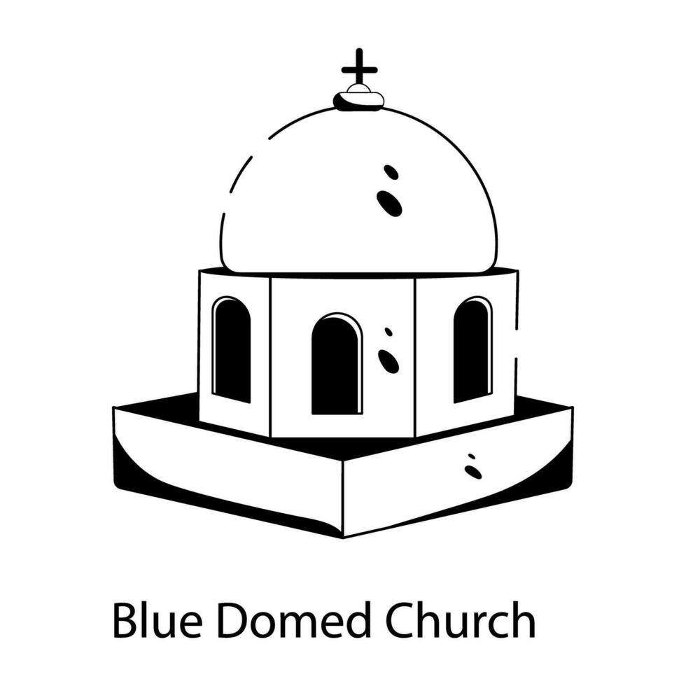 Blue Domed Church vector