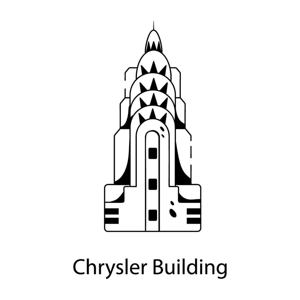 Trendy Chrysler Building vector