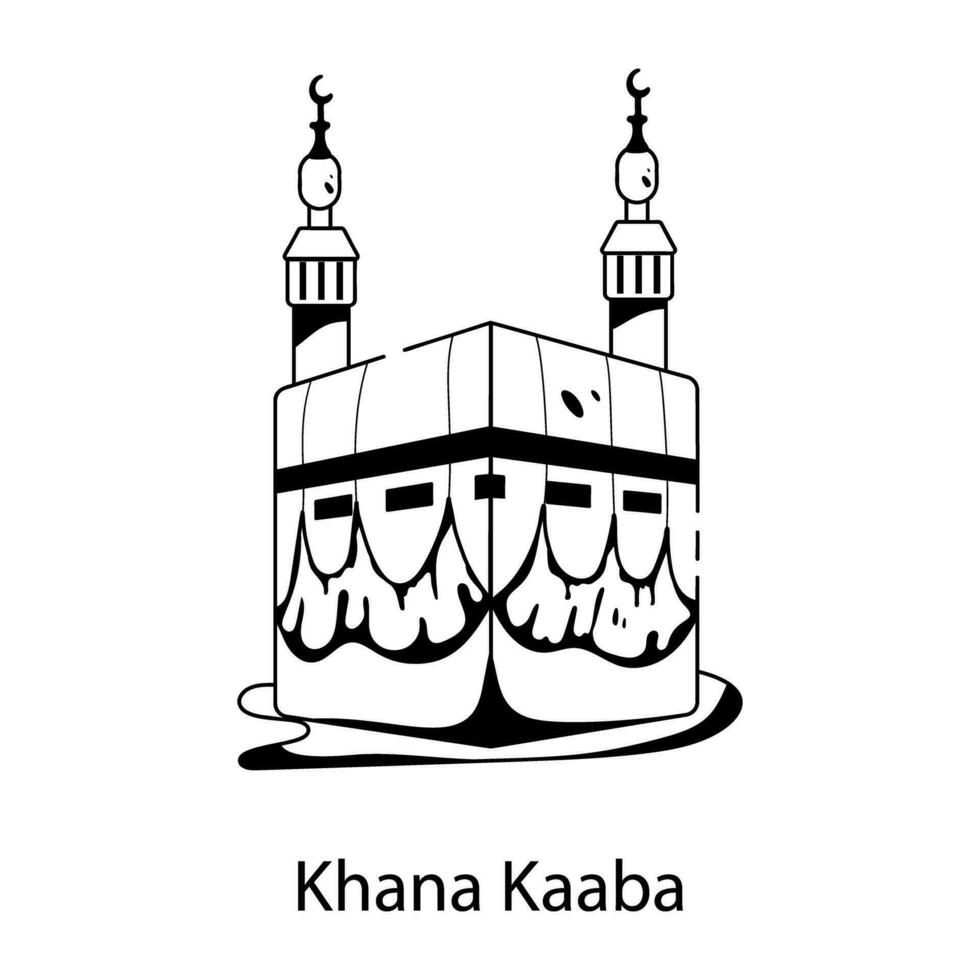 Trendy Khana Kaaba vector