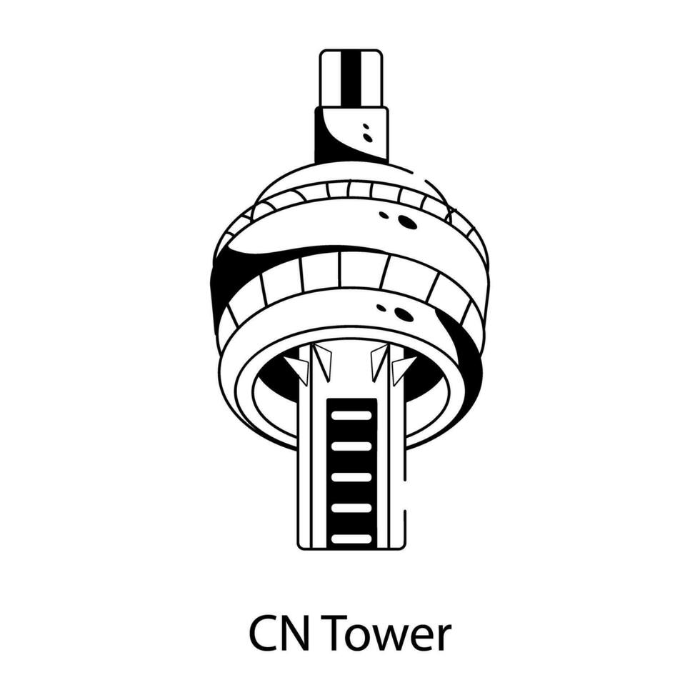 Trendy CN Tower vector