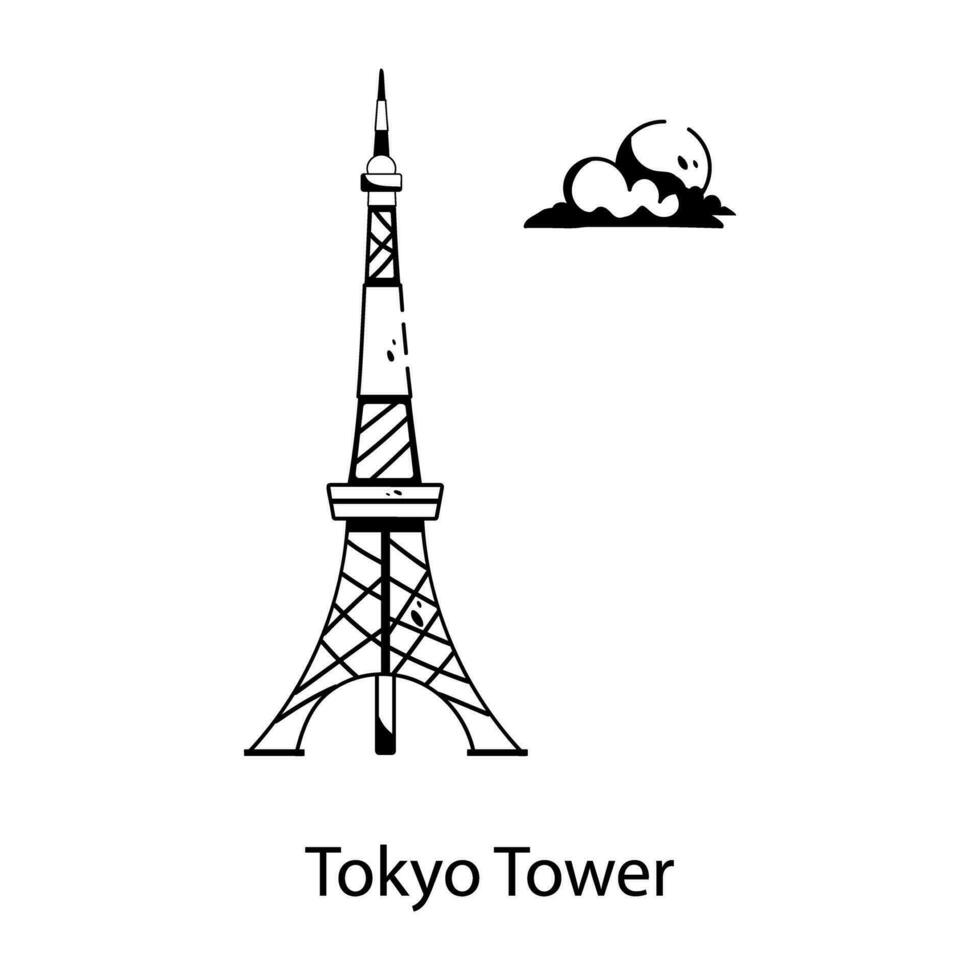 torre de tokio de moda vector