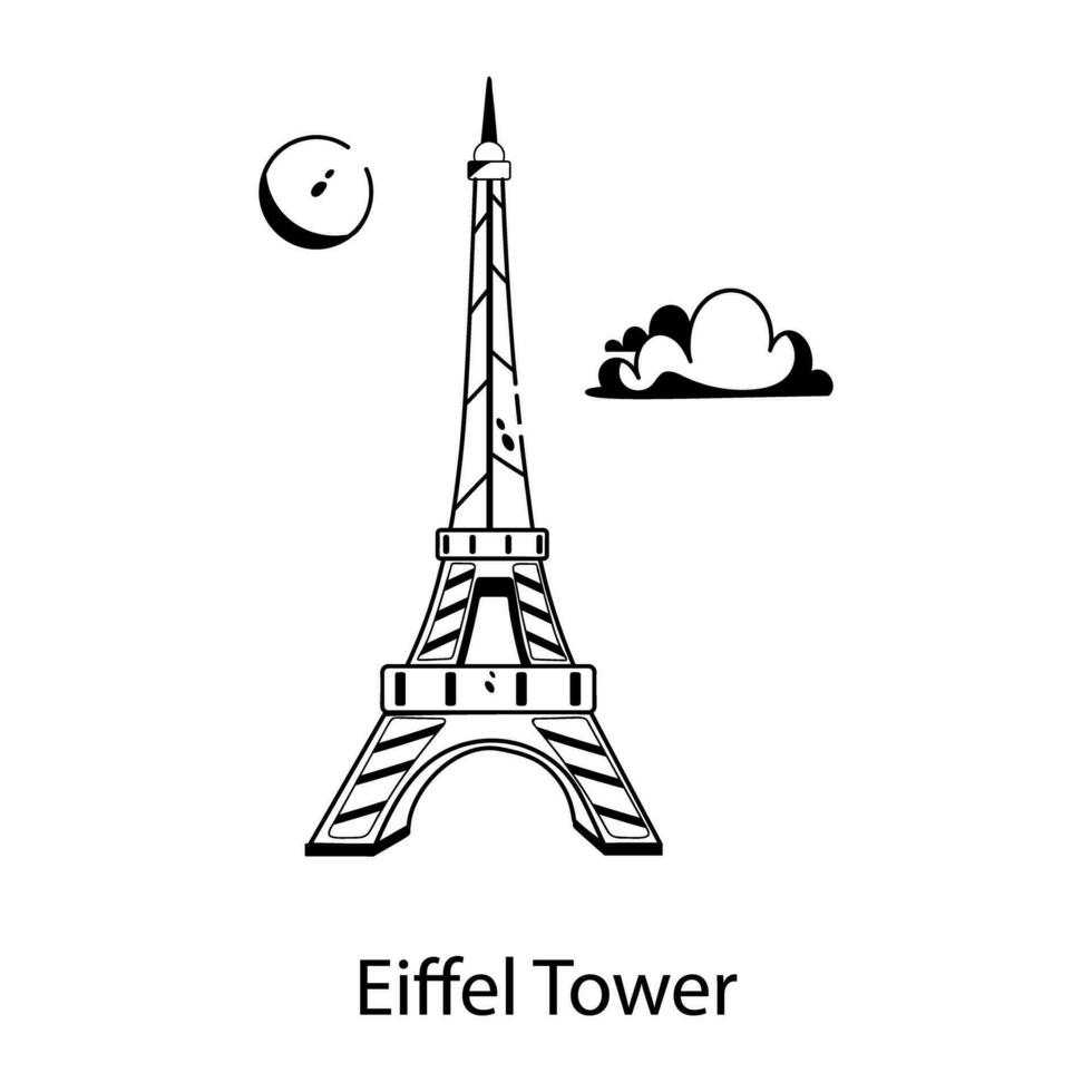 Trendy Eiffel Tower vector