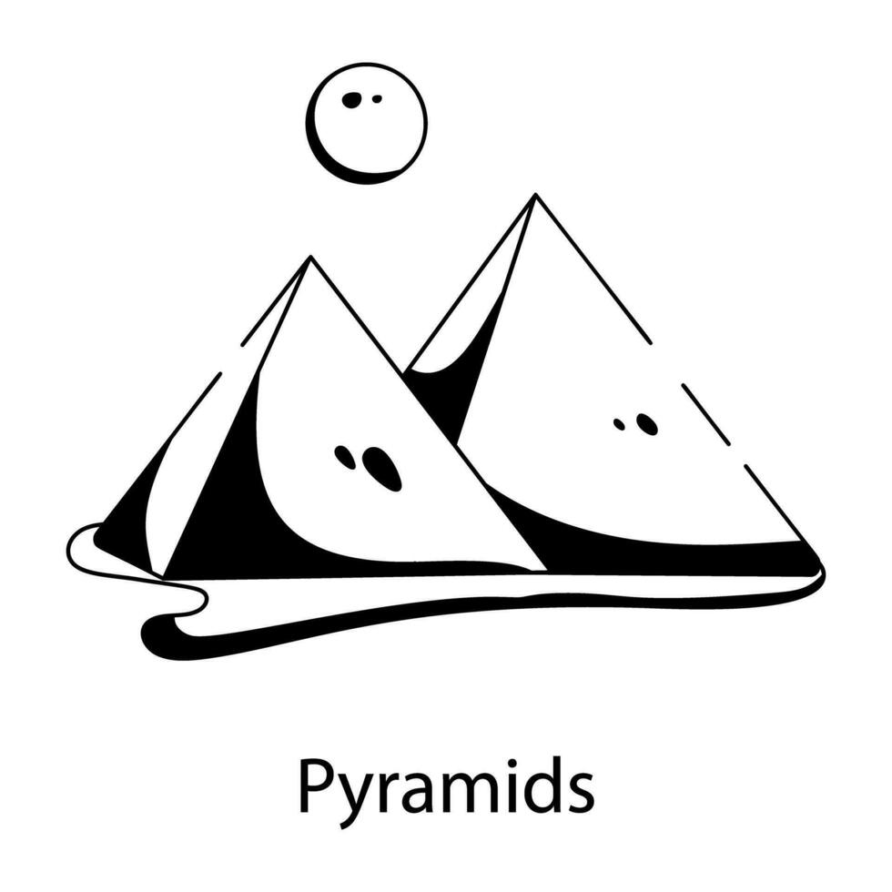 Trendy Pyramids Concepts vector