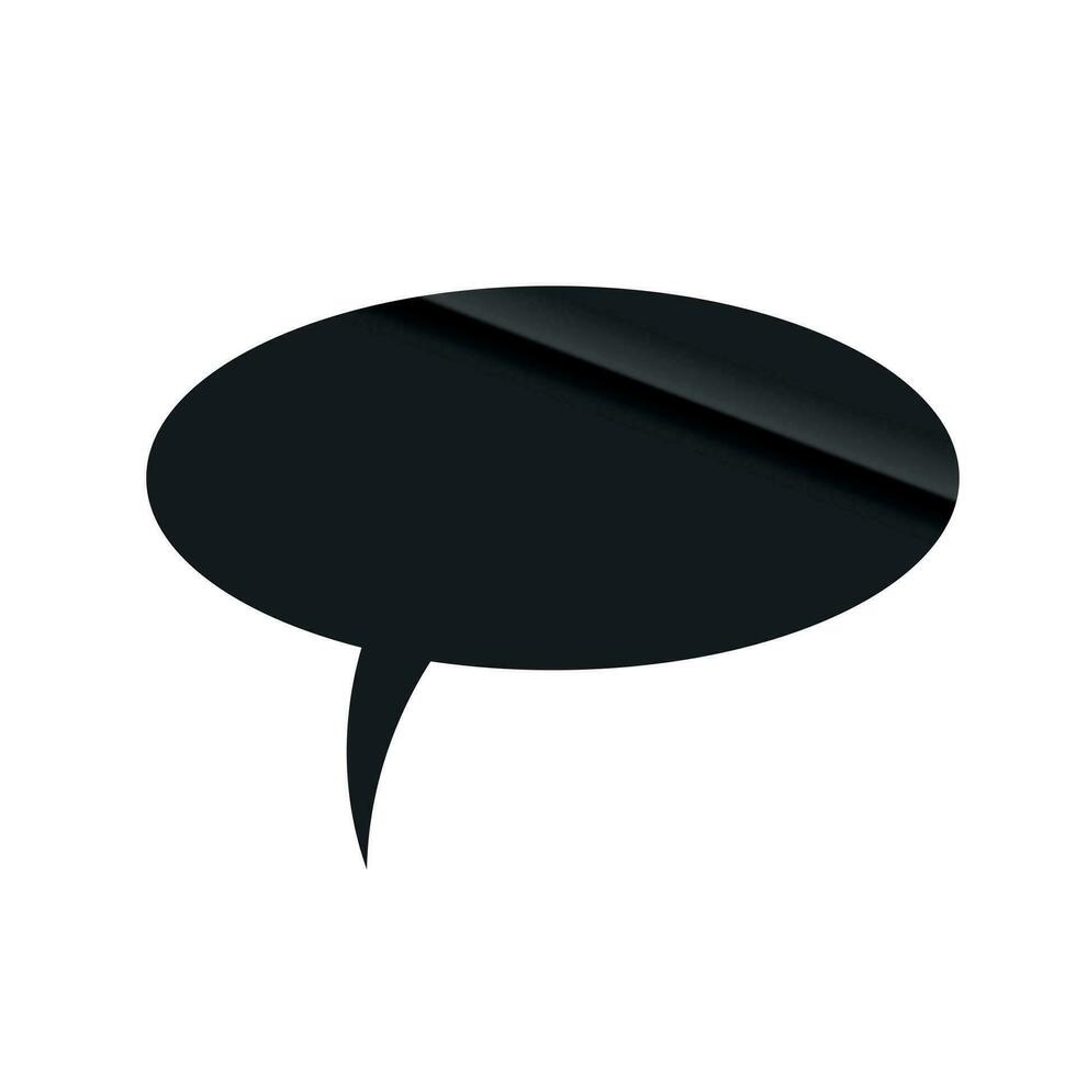 Text and speech in a black balloon for chat. Cloud icon, bubble doodle. Flat vector illustrations isolated in background.