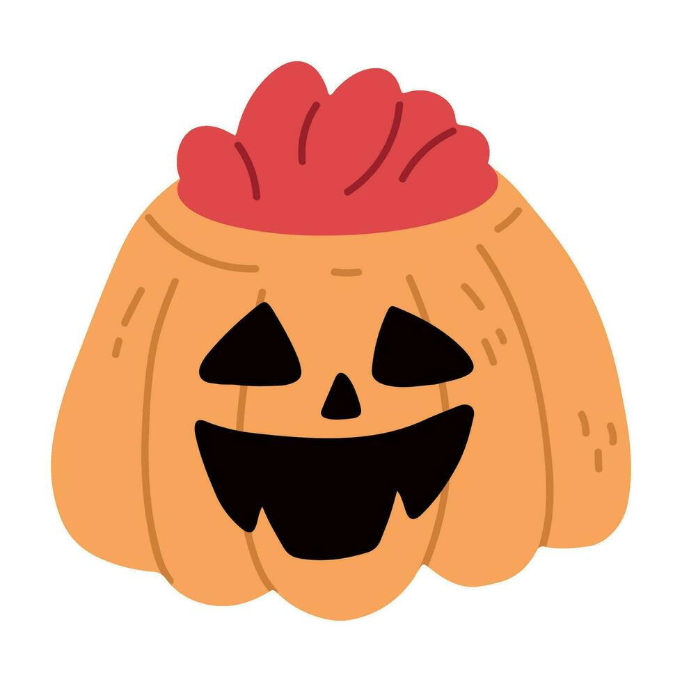 Cute Halloween Pumpkin Set. Smiling cartoon lantern faces. Helloween holiday characters in the shape of pumkin. Flat illustrations isolated on white background. vector