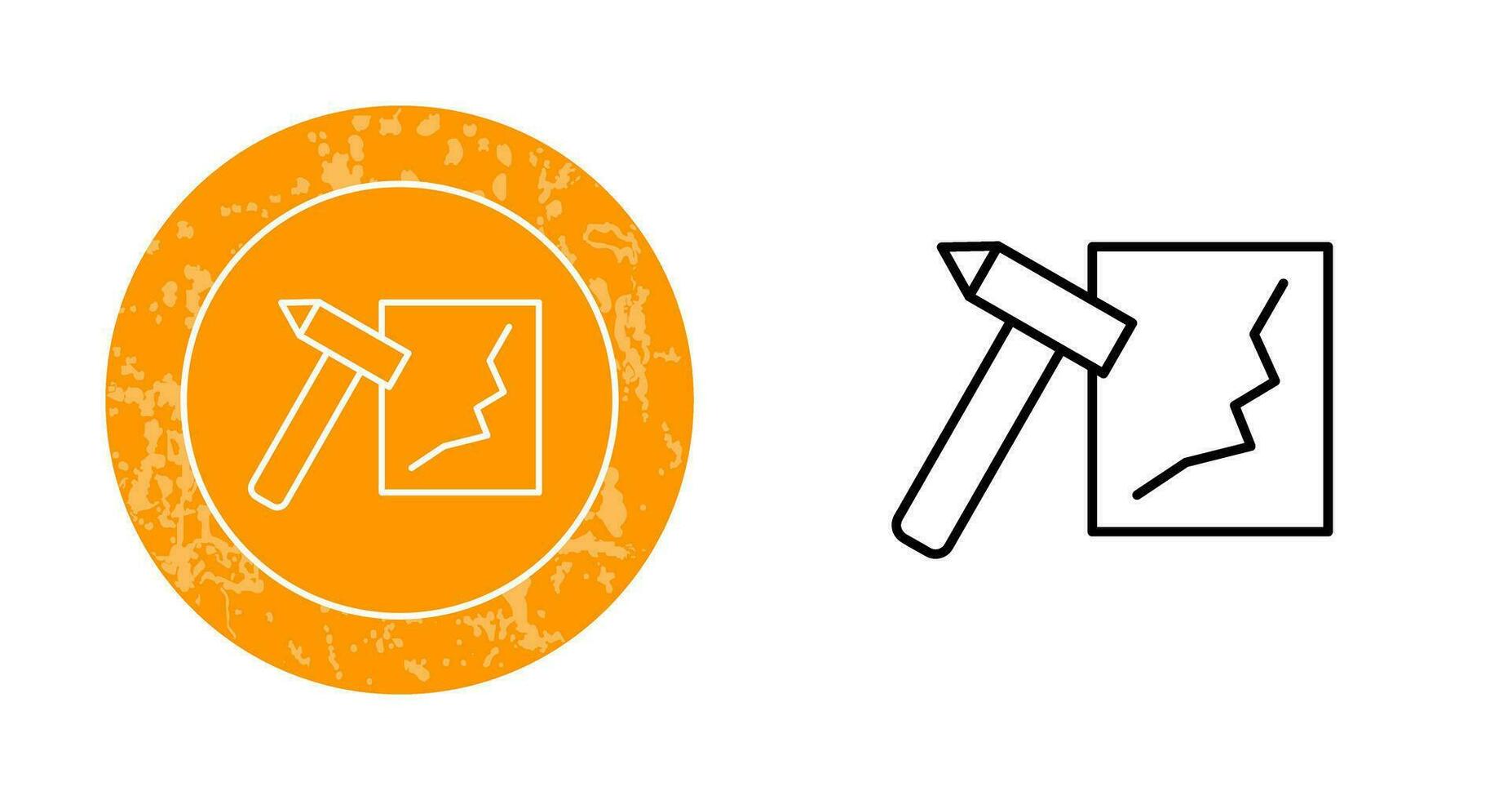 Unique Break Glass Vector Icon