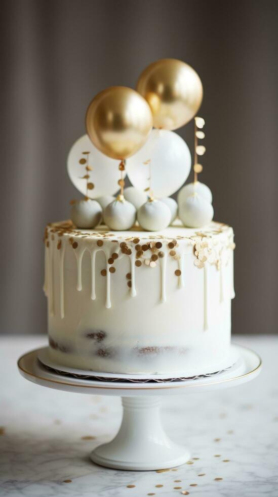 Gold Birthday Cake Stock Photos, Images and Backgrounds for Free Download