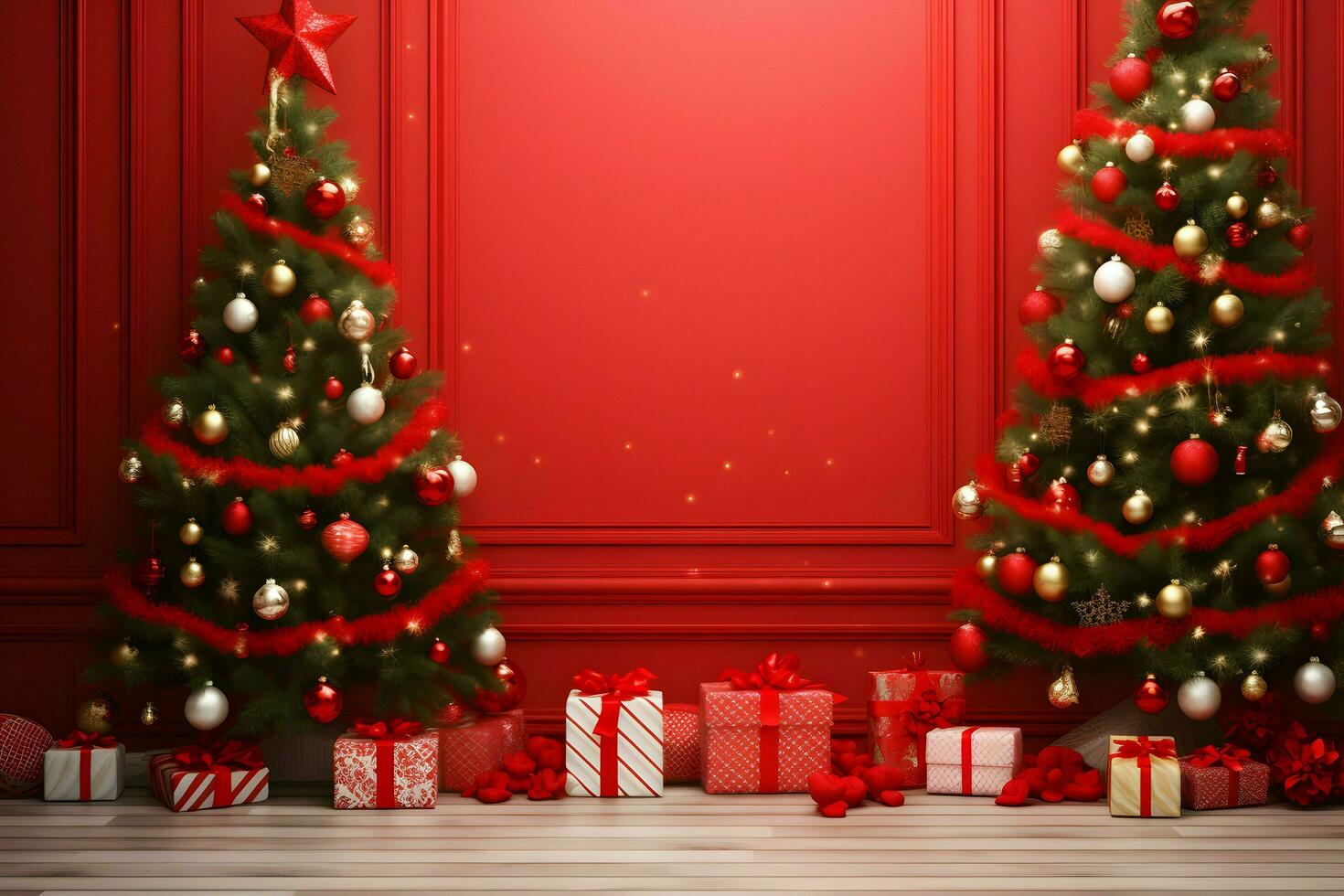 Merry Christmas and happy New Year background ai generated. photo