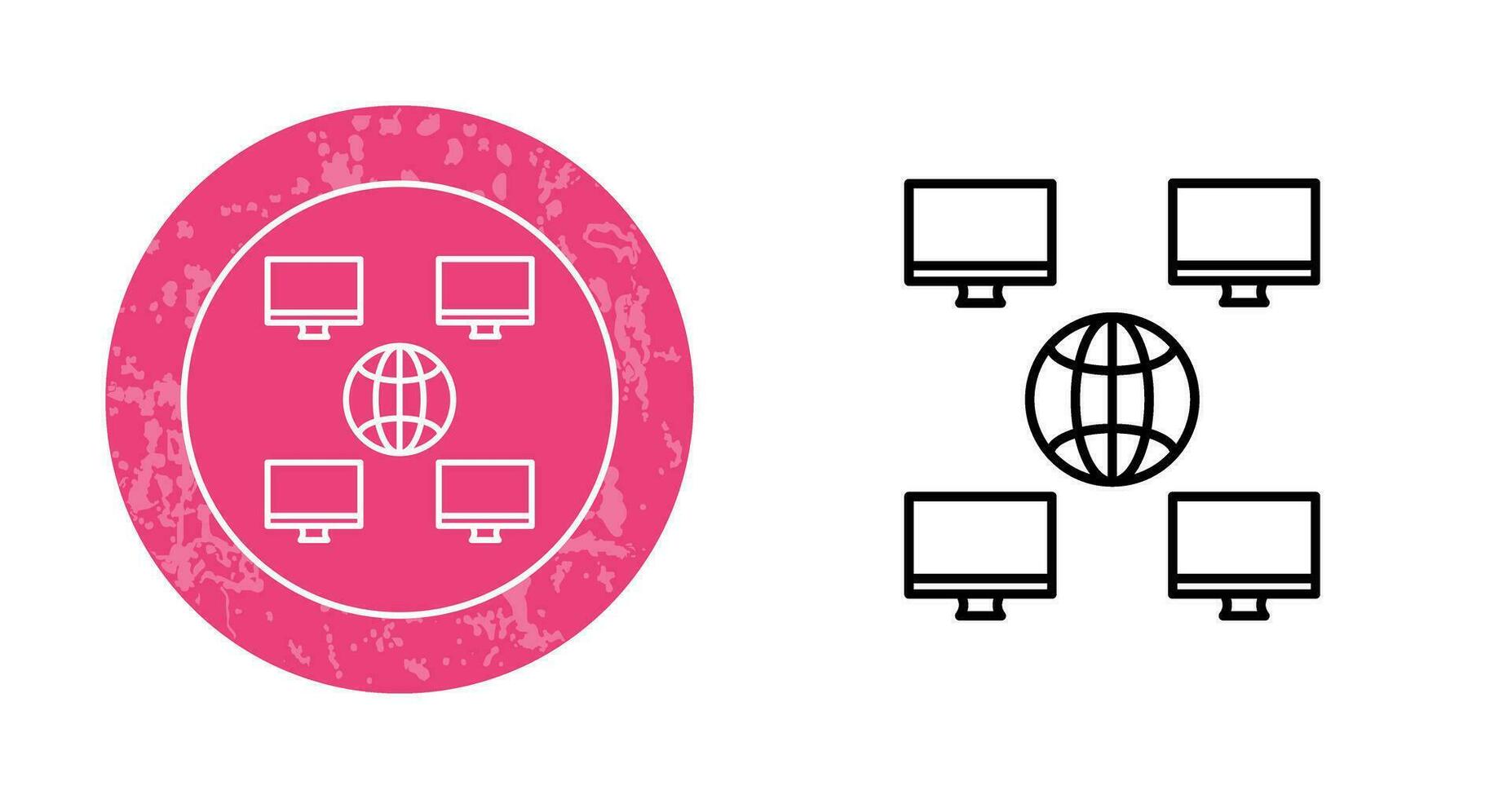 Unique Company Network Vector Icon