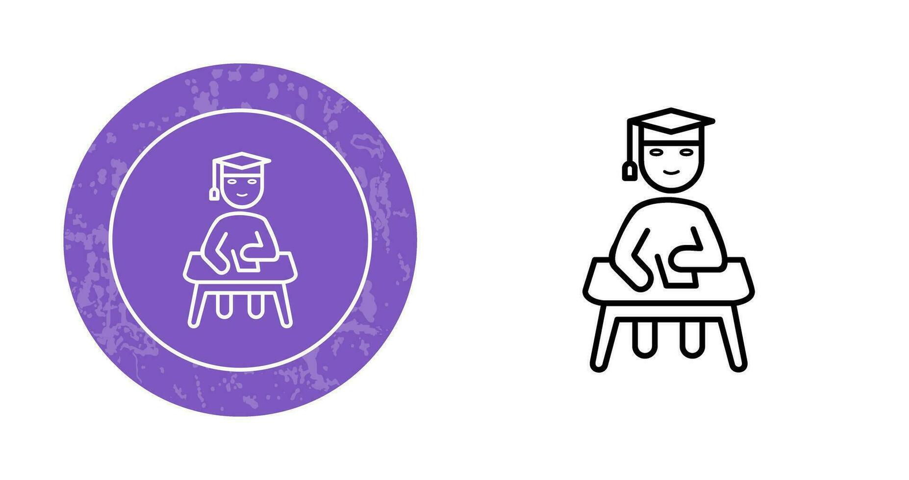 Unique Studying on Desk Vector Icon