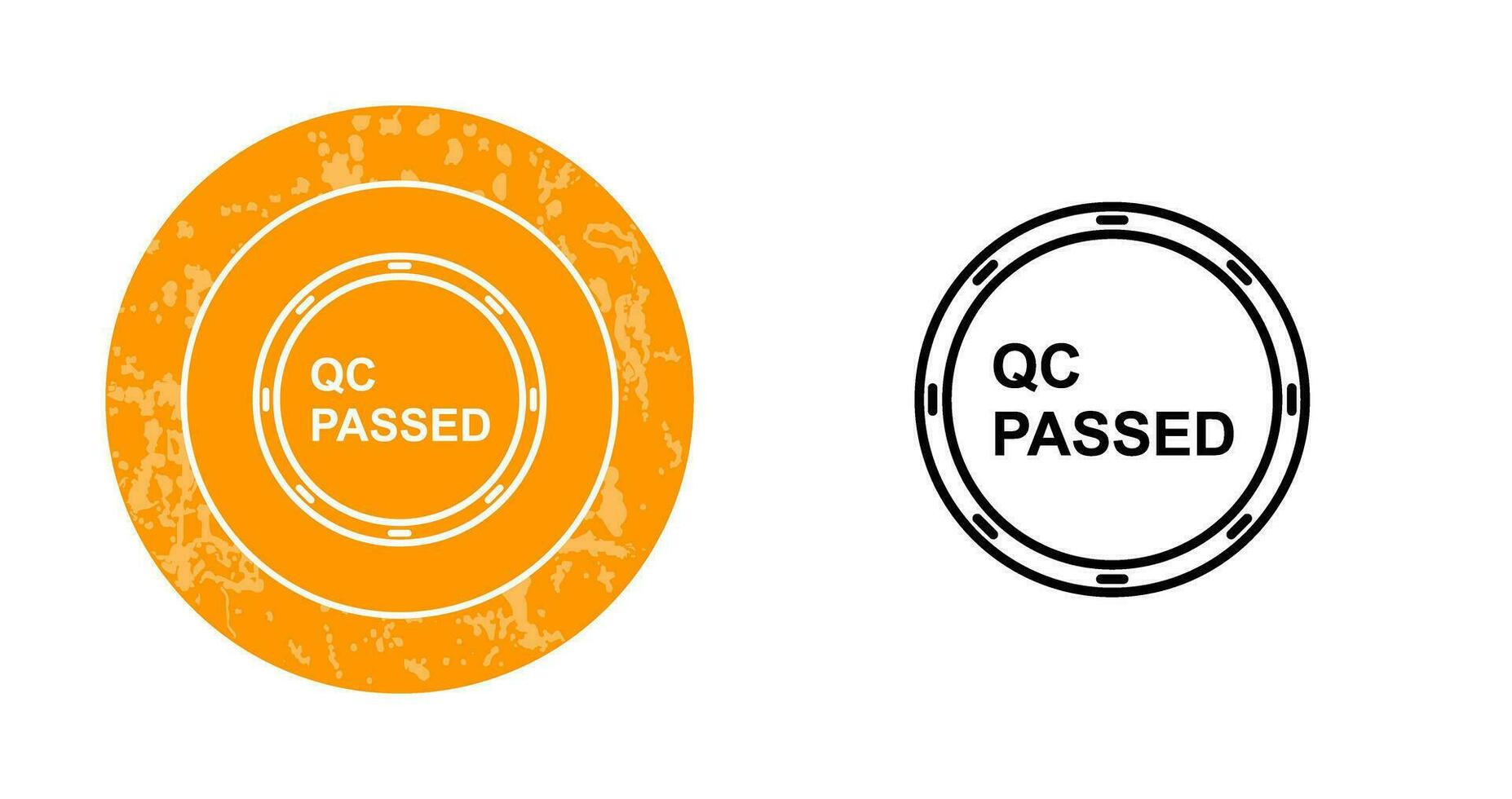 Unique QC Passed Vector Icon
