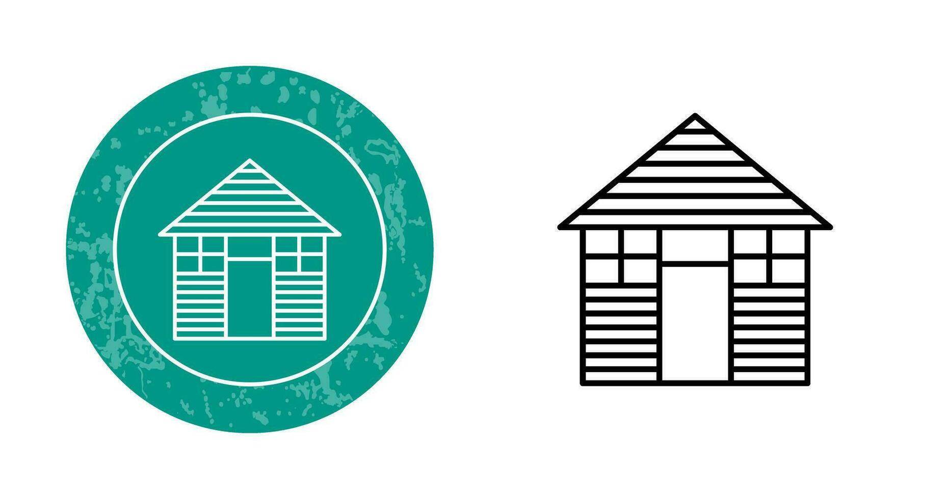 Wood Cabin Vector Icon