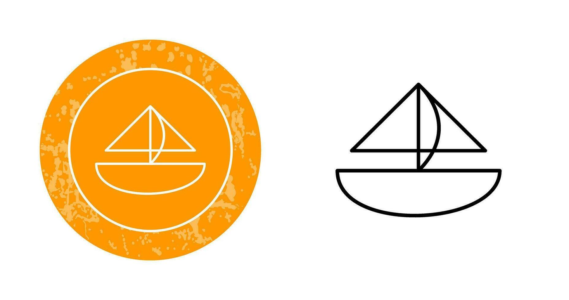 Small Yacht Vector Icon
