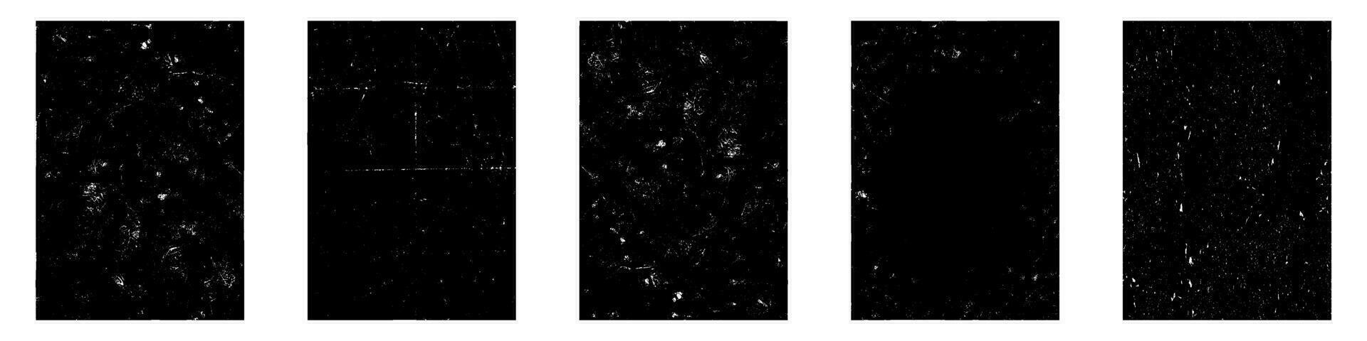 Clásico angustia cubrir con arañazos y grunge textura en negro y blanco. plano vector ilustración aislado