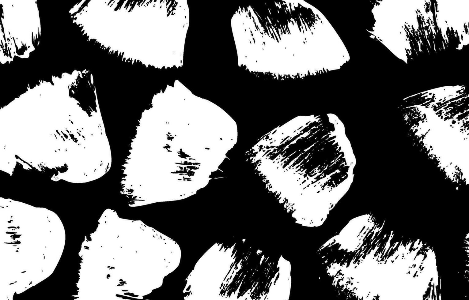 Rough grunge paintbrush strokes and smears with roller swoosh. Black elements emphasize the rugged texture. Flat vector illustration isolated on white background.