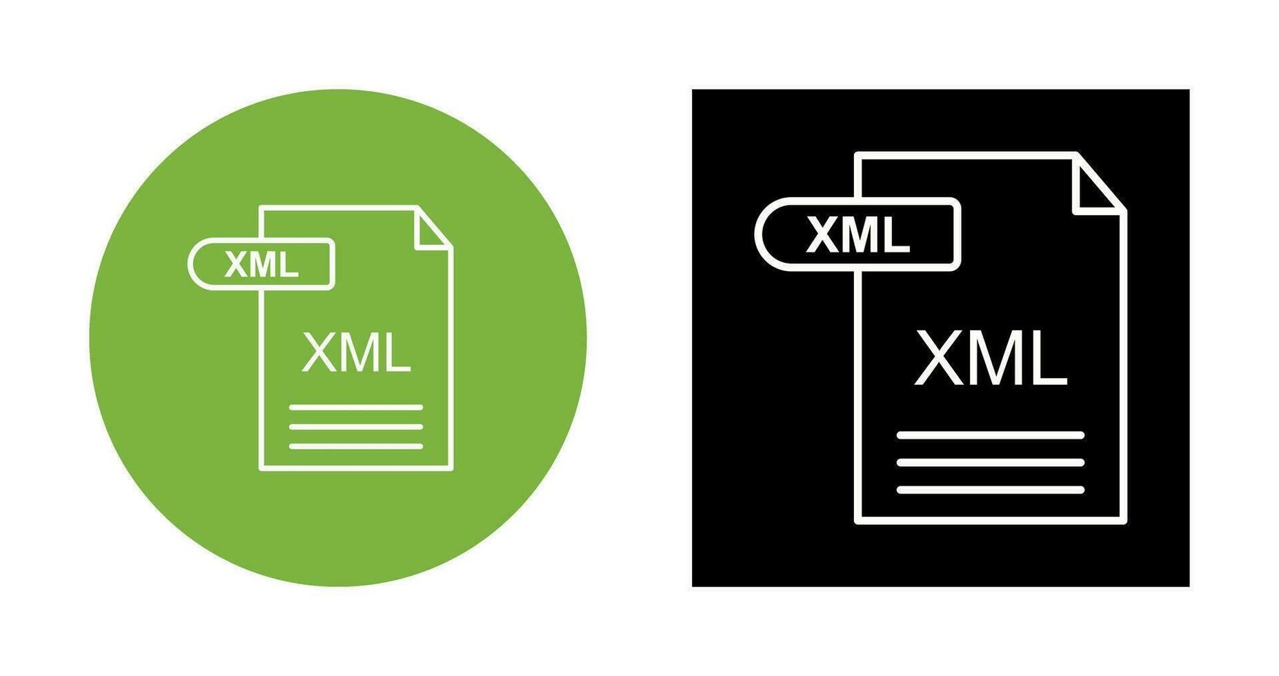 icono de vector xml