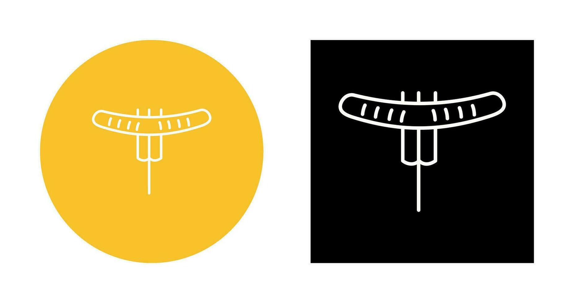 Sausage on Fork Vector Icon
