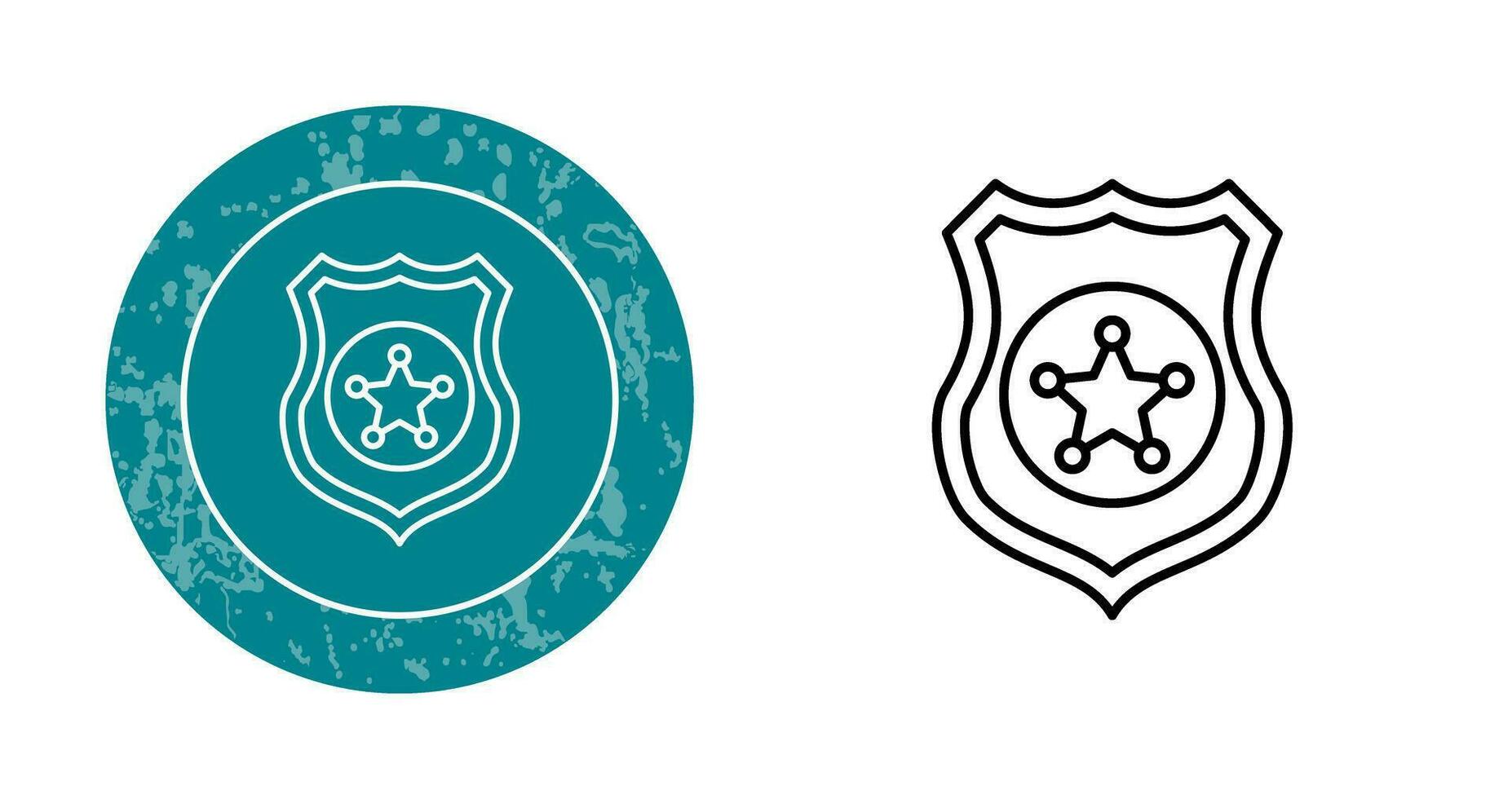 icono de vector de escudo de policía