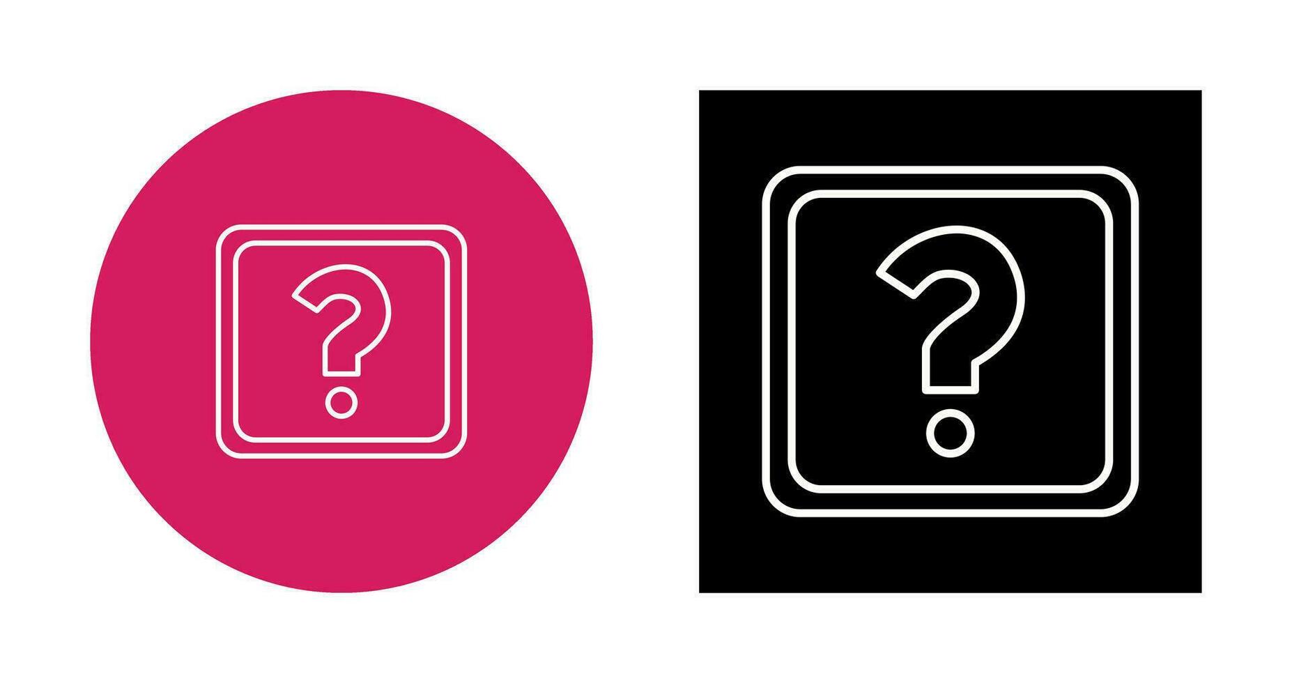 Unique Question Mark Vector Icon