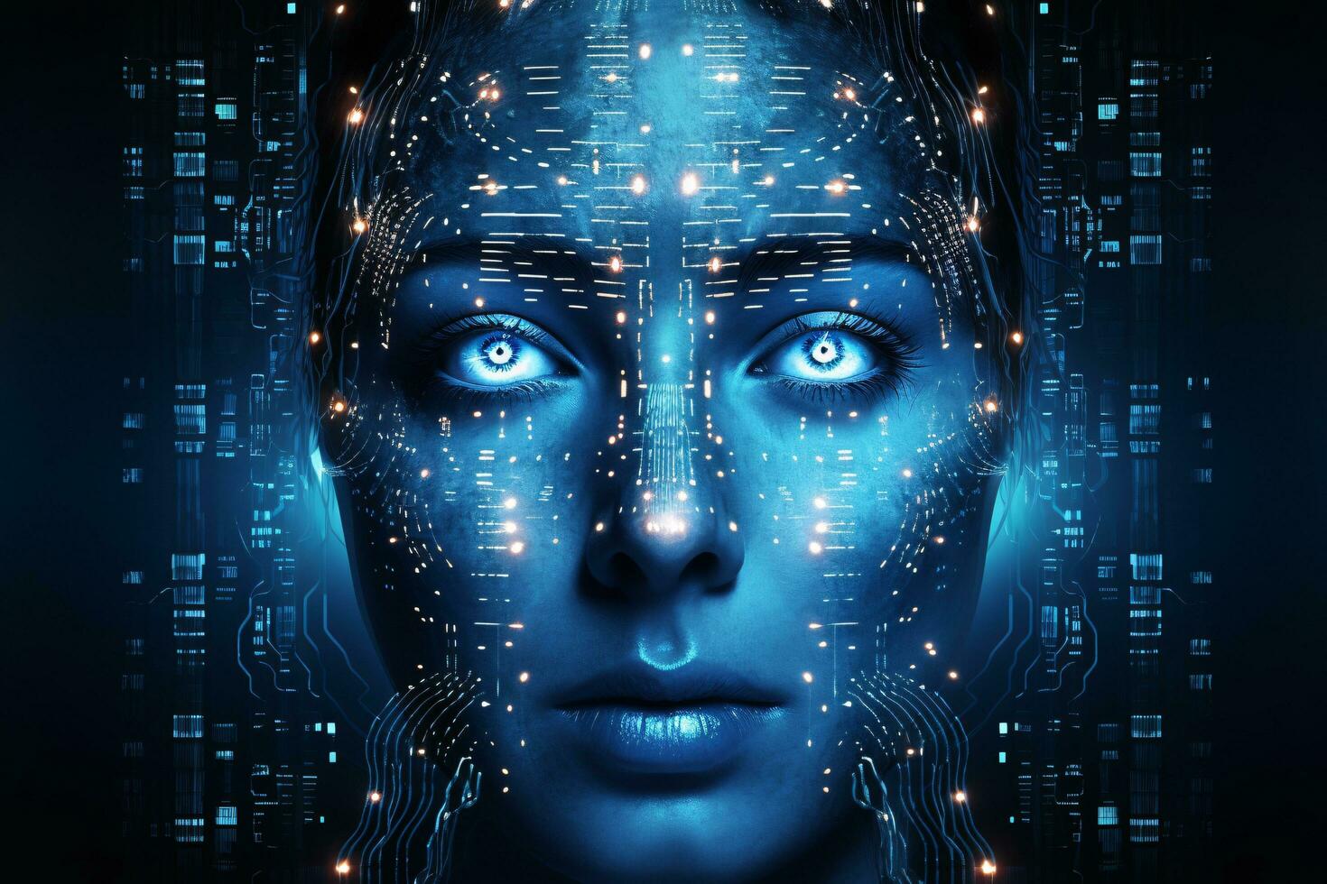 Futuristic human Artificial Intelligence photo