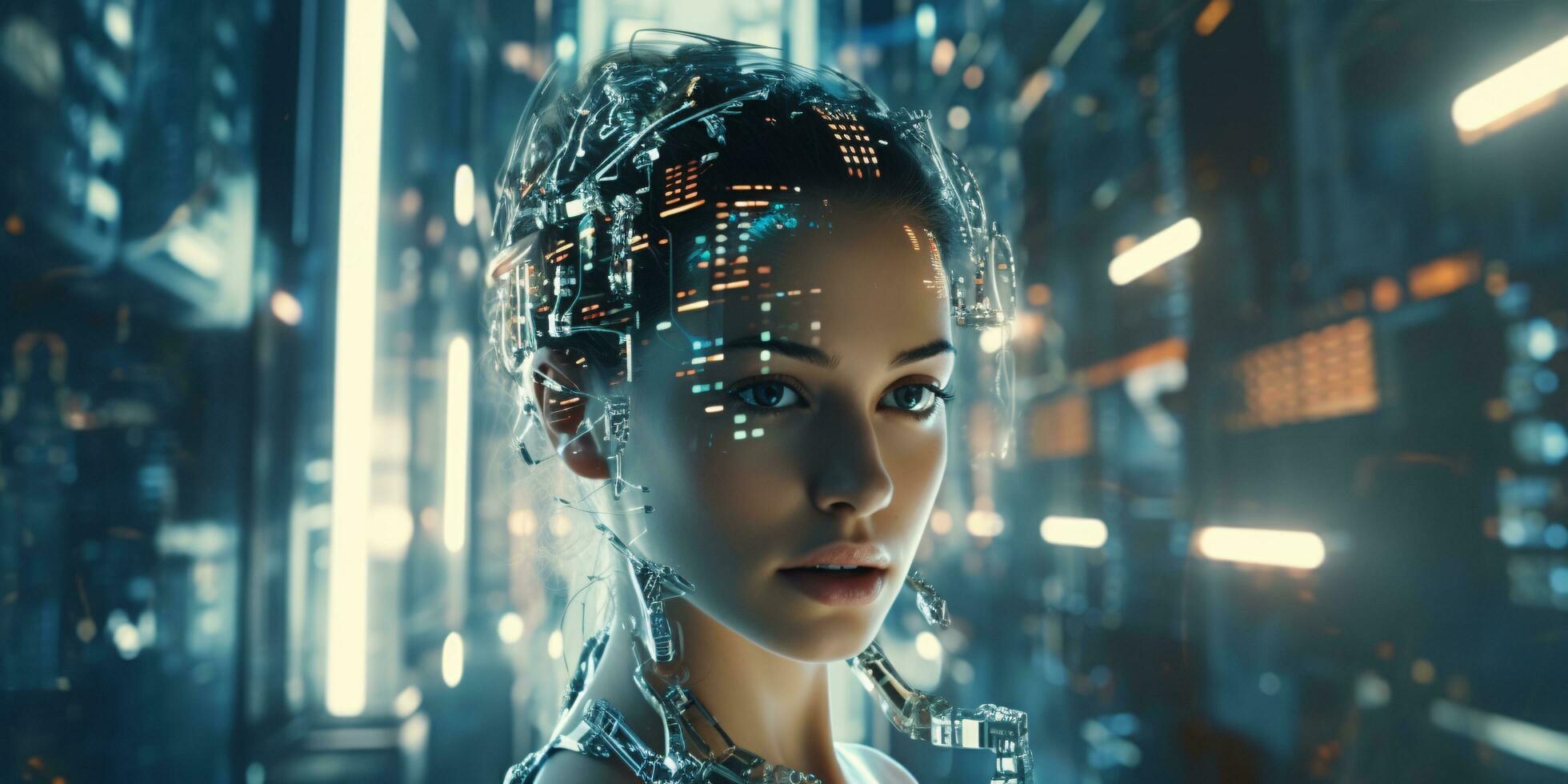Futuristic Artificial Intelligence photo