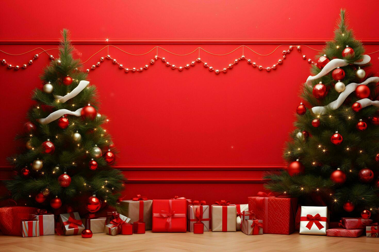 Merry Christmas and happy New Year background ai generated. photo