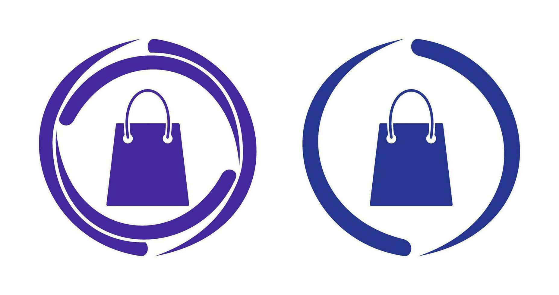 icono de vector de bolsa de compras única