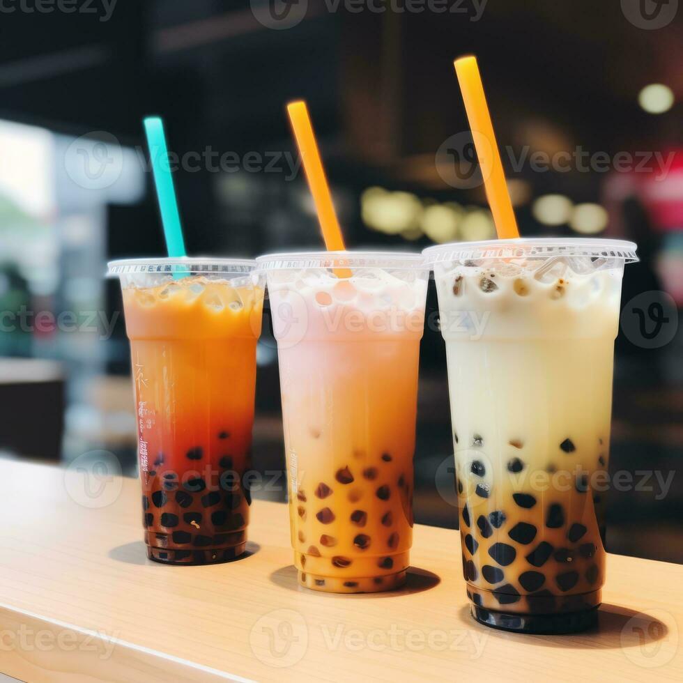 Thai milk tea delight photo