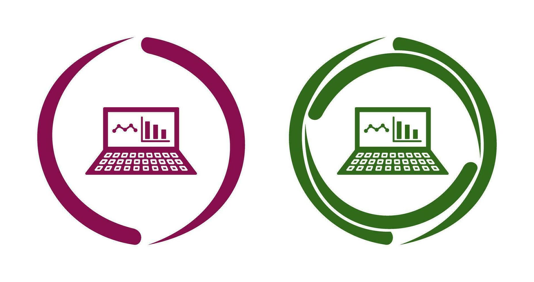 Unique Online Stats Vector Icon