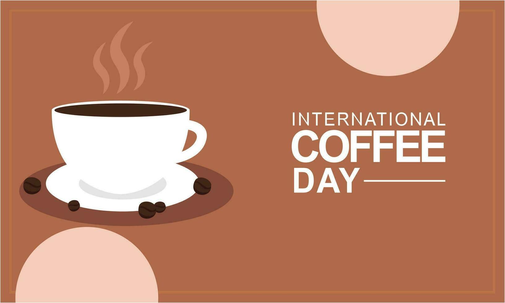 International day of coffee illustration hand drawn vector