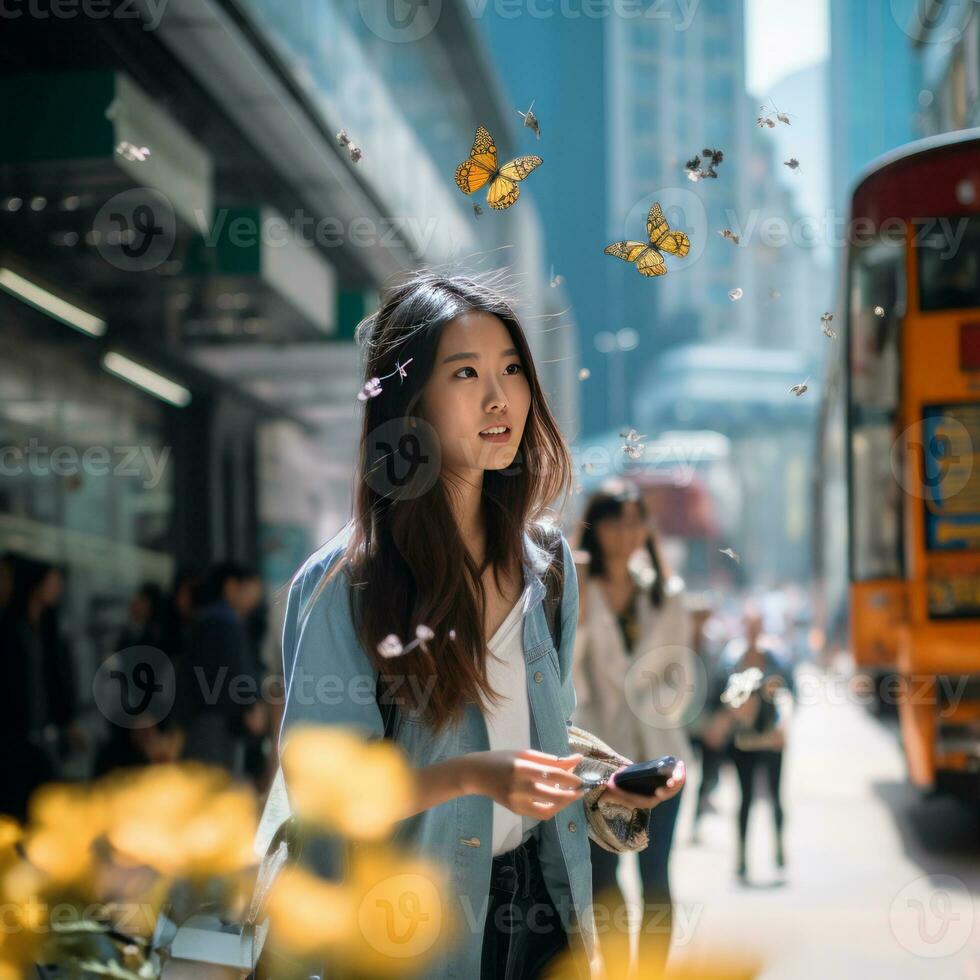 woman korea close up photo